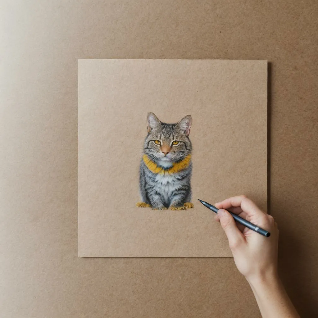 نقاشی روی کاغذ کرافت